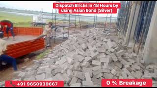 FLY ASH BRICKS DISPATCH IN 48 HOURS WITH 0% BREAKAGE BY USING ASIAN BOND (SILVER) CONCRETE HARDENER