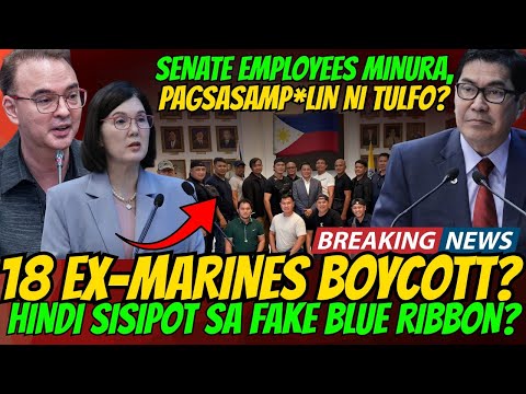 18 EX-MARINES IBOYKOT ANG PEKENG BLUE RIBBON COMMITTEE HEARING NI TULFO? SENATE EMPLOYEES MINURA.