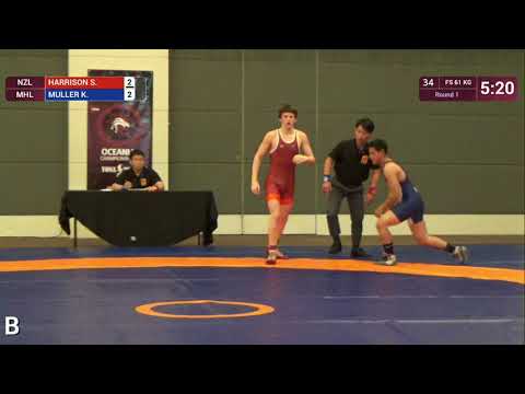 Round 1 FS - 61 kg: S. HARRISON (NZL) v. K. MULLER (MHL)