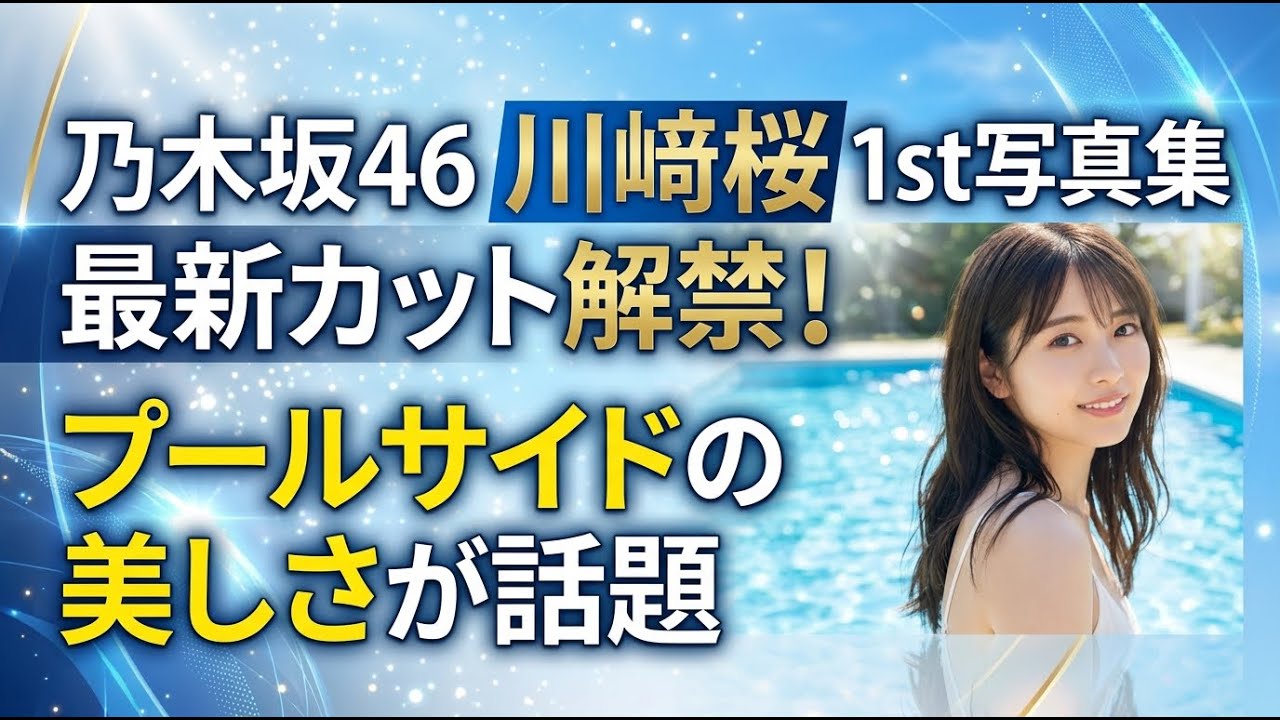 【国内 エンタメ】乃木坂46 川﨑桜、待望の1st写真集から最新カット解禁！プールサイドの美しさが話題