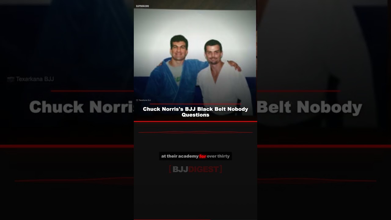 Chuck Norris's BJJ Black Belt Nobody Questions #Shorts