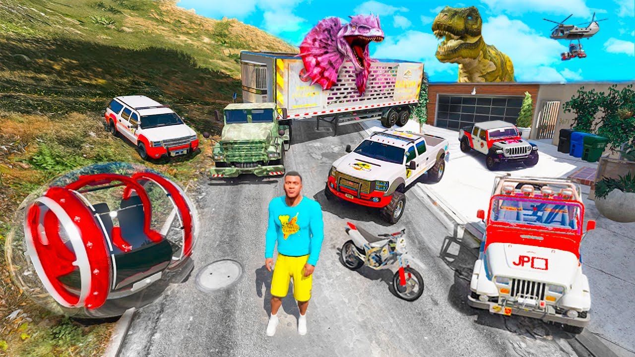 COLLECTING JURASSIC PARK VEHICLES IN GTA 5