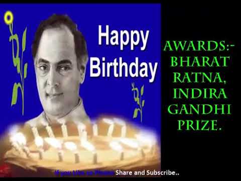 Rajiv Gandhi || Happy Birthday || Status || Greetings || Quotes || Wishes || SMS