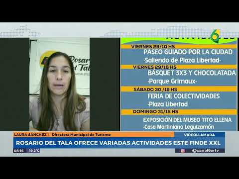 Laura Sánchez - Rosario del Tala ofrece variadas actividades para el finde XXL