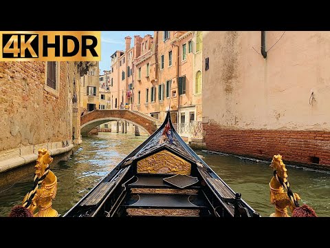 Venice Gondola Ride Italy | Grand Canal | Rialto Bridge | Casanova & Marco Polo's House | [4K HD]