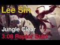 Lee Sin Jungle Clear | 3:08 2 Smite Raptor Start