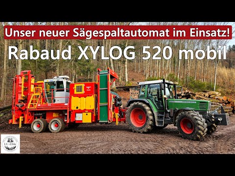 Our new firewood processor in action! #RABAUD XYLOG 520 mobile | LU-Eble