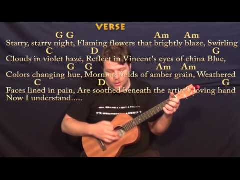 Vincent "Starry Starry Night" (Don McLean) Bariuke Cover Lesson with Chords/Lyrics