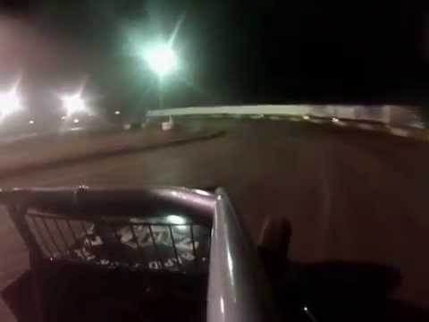 Sprint Car Heat Race- In Car-GoPro- Canyon Speedway 4/12/14