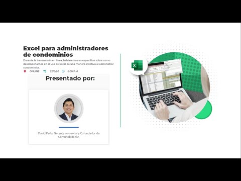 ComunidadFeliz.com: Excel para Administradores de Condominios 22/08 - 5 PM (MX) 6 PM (CL)