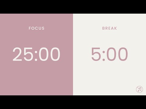 25/5 Pomodoro Timer | 4 x 25 min | Focus | Study | Reflection | Productivity