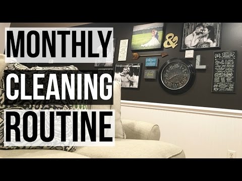 MONTHLY CLEANING ROUTINE 2016 | CLEAN WITH ME | Page Danielle Video