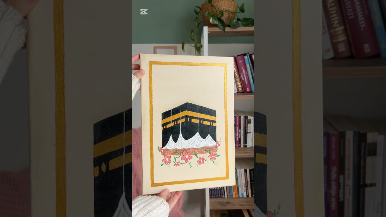 Beraber gidelim dediğin o kişiye gönder 🥹/ Kabe tuval yapımı #kabe #tuval #kaberesim