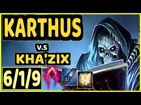 CINKROF (KARTHUS) vs KHA'ZIX - 6/1/9 KDA JUNGLE CHALLENGER GAMEPLAY - EUW