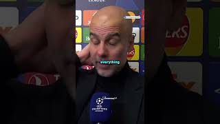Pep Guardiola after the defending champs fall to Real Madrid 🎙️
