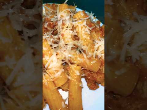 Delicious giant platter Italian style big noodle￼ in chunky lemon tomato ￼sauce /cheesy  Mazitra￼