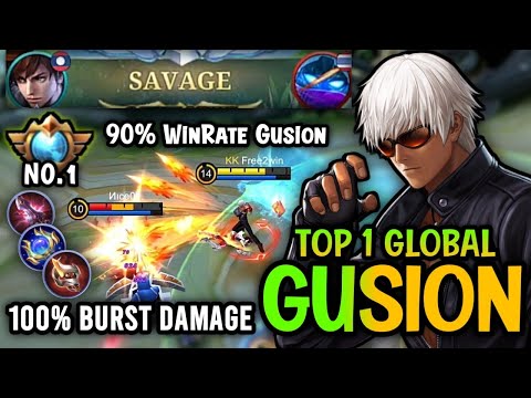 Gusion Best Build 2022!! SAVAGE 90% Win Rate - Gusion Top 1 Global Build - Mobile Legends