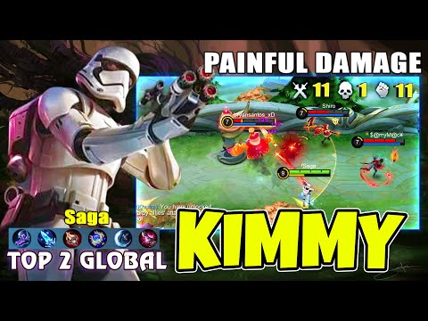 Kimmy Painful Damage 12.5 MVP Points ! Kimmy Gameplay by Saga - MLBB