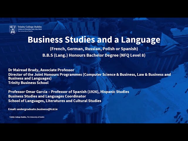 Business Studies and a Language