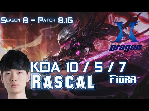 KZ Rascal FIORA vs SION Top - Patch 8.16 KR Ranked