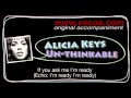 Alicia Keys - Un-thinkable (Karaoke/original ...