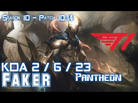 T1 Faker PANTHEON vs TAHM KENCH Support - Patch 10.14 KR Ranked
