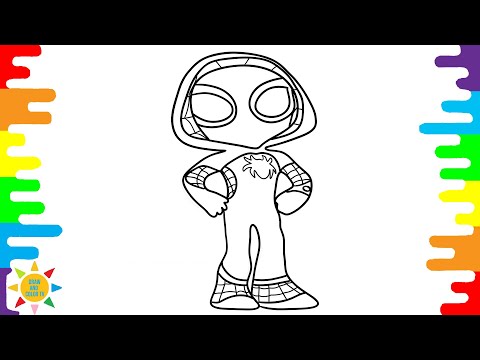 How to Draw Spider Gwen | Spidey And His Amazing Friends Coloring Pages | Spider Gwen Coloring Pages
