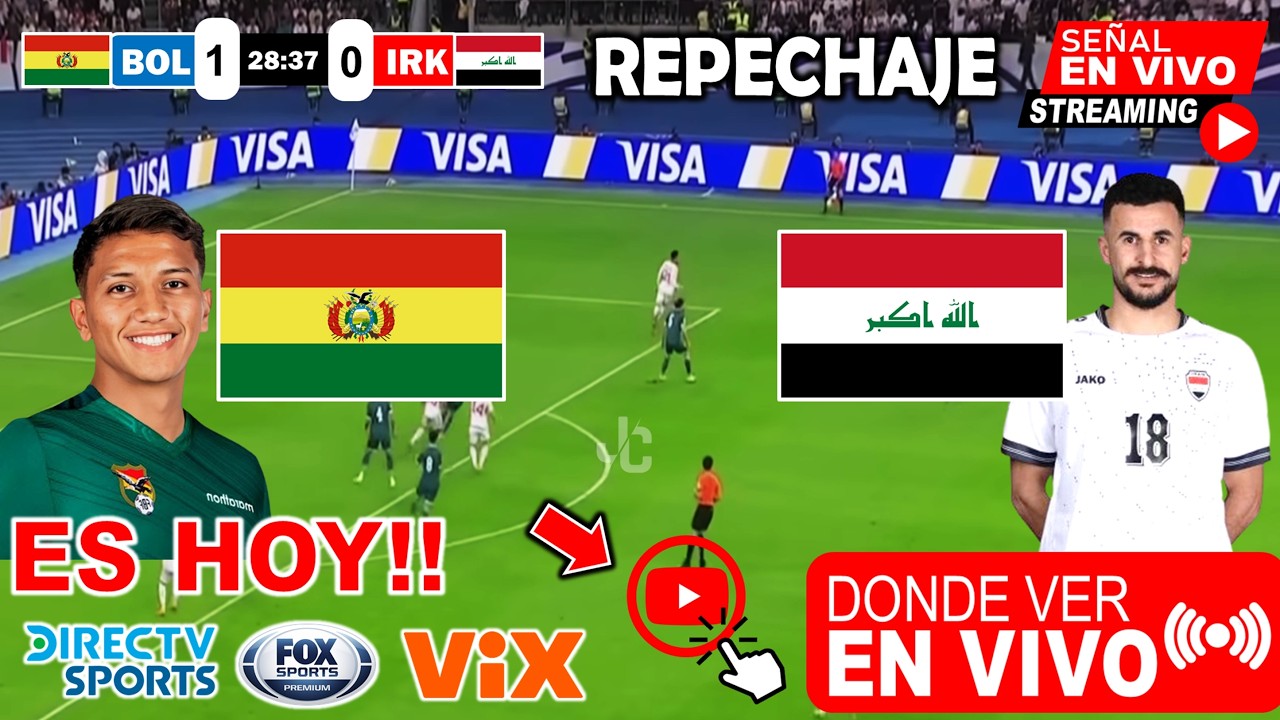 Bolivia vs. Irak En Vivo, Donde ver, A que hora juega REPECHAJE Eliminatorias | Análisis Pronostico