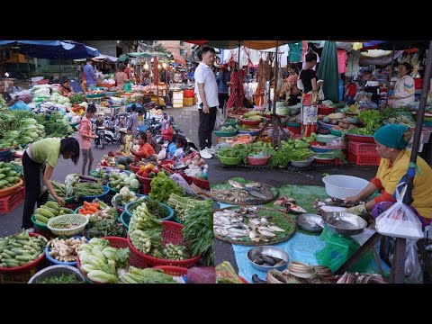 Evening Street Market @Orussey - Plenty Fresh Vegetable, River Fish, Seafood, Rural Pork & More