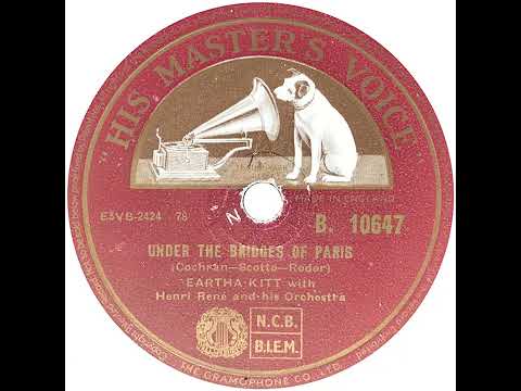UK New Entry 1955 (39) Eartha Kitt - Under The Bridges Of Paris