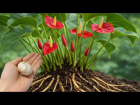 Just Garlic! Make Anthurium Stronger and Bloom All Year