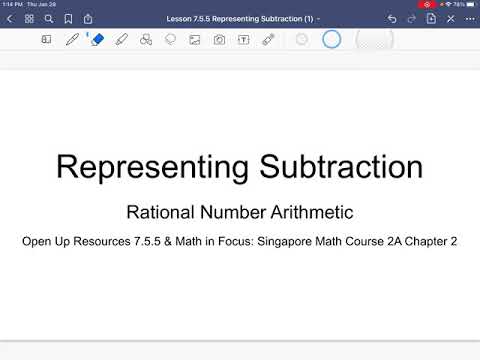 Grade 7 Open Up Resources 7.5.5 Representing Subtraction
