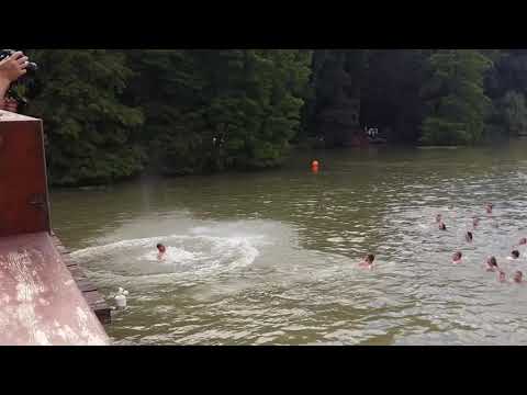 Ugrás a Körösbe a hídról 1.