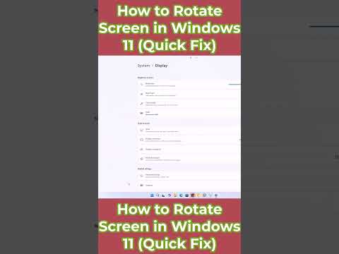 Part of a video titled How to Rotate Screen in Windows 11 (Quick Fix) - YouTube