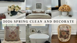 SPRING CLEAN AND DECORATE WITH ME 2026 | BEDROOM + BATHROOM DEEP CLEAN & DECORATE #cleananddecorate