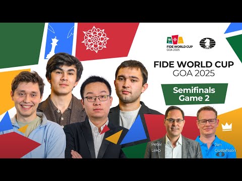 Chess ♟ | FIDE World Cup 2025 | Semifinals | Game 2 | ft.  🇨🇳Wei, 🇺🇿Sindarov, Esipenko, 🇺🇿Yakubboev