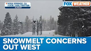 Potent Atmospheric River Brings Dual Flooding Threat of Heavy Rain and Snowmelt