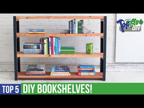 TOP 5 DIY Bookshelves! The best maker build videos for your next project!