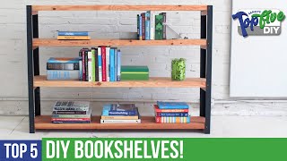 TOP 5 DIY Bookshelves! The best maker build videos for your next project!
