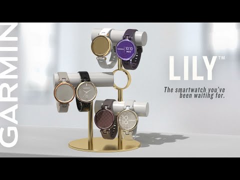 Garmin Lily Sport Smartwatch for Women (Cream Gold Bezel/White Case) Performance Bundle