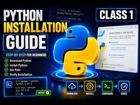 Python Installation Guide 2026 Install Python 3 14 6 On Windows Class 1 Python For Beginners