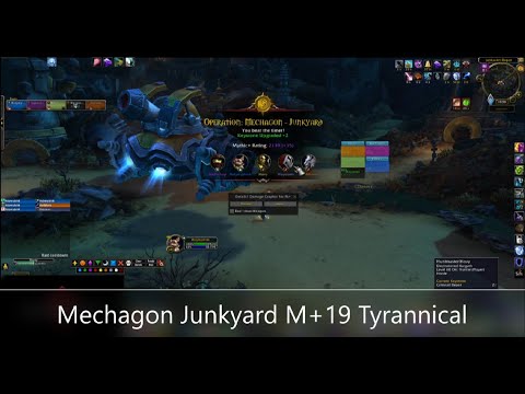 Mechagon Junkyard M+19 Tyrannical Season 4 SL's WoW Restoration Shaman POV