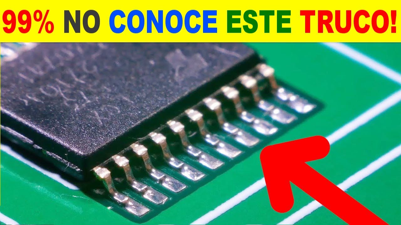 Como cambiar circuitos integrados de montaje superficial con simple truco!