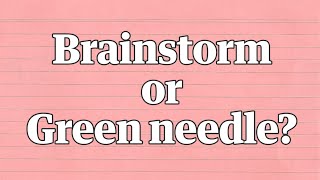 Brainstorm or green needle? The new Yanny or Laurel