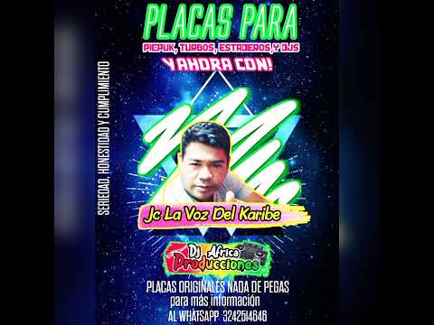 JC LA VOZ DEL CARIBE PLACAS PRODUCCIONES ÓSCAR AFRIKA
