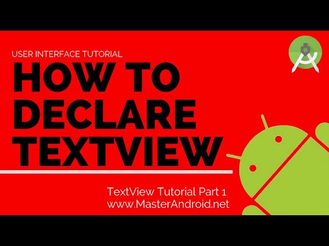 How to declare textview in android studio TextView Tutorial part 1