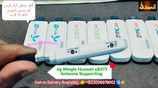 4g Huawei e8372 Wifi Wingle Usb With Antenna ts9 Port Option Zong Telenor Unlock All Network Sim