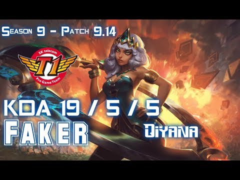 SKT T1 Faker QIYANA vs ORIANNA Mid - Patch 9.14 KR Ranked