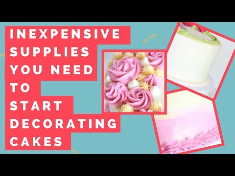 Part of a video titled Inexpensive Supplies You Need to Start Decorating Cakes - YouTube