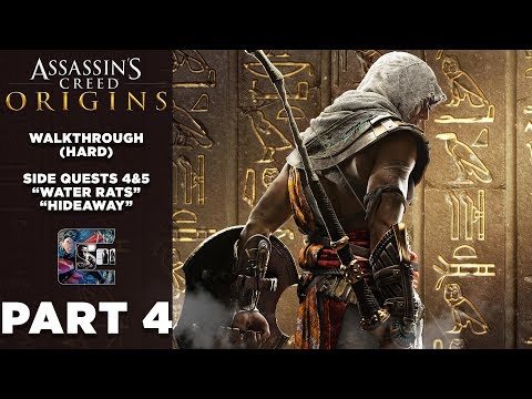 Assassin's Creed: Origins Walkthrough PC (HARD) Prologue Part 4 - Side Quest 4 & 5 "Rats/Hideaway"